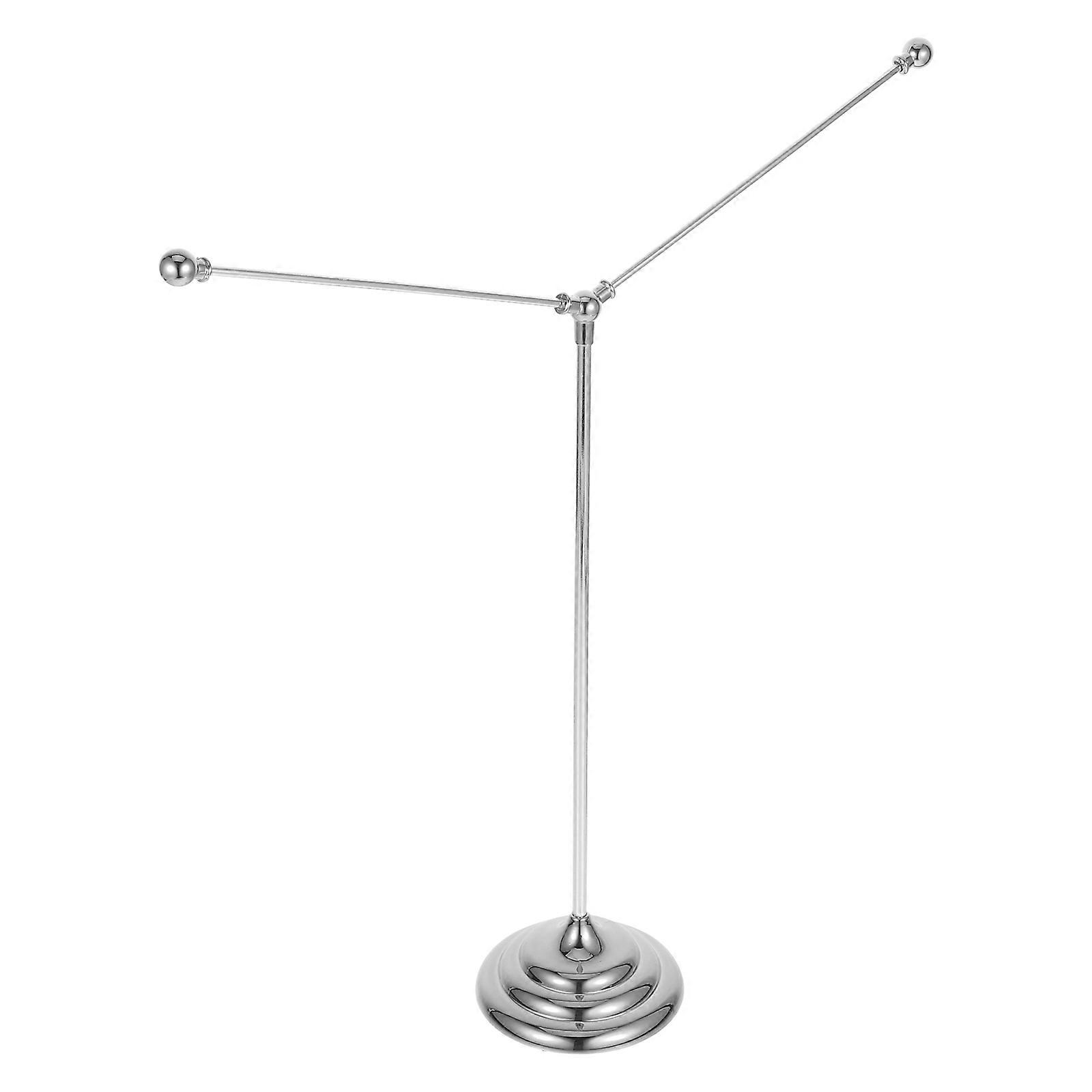 Multi-use Indoor Flag Holder Stand For Office Desks With Stable Base In Silver Color 1Pcs