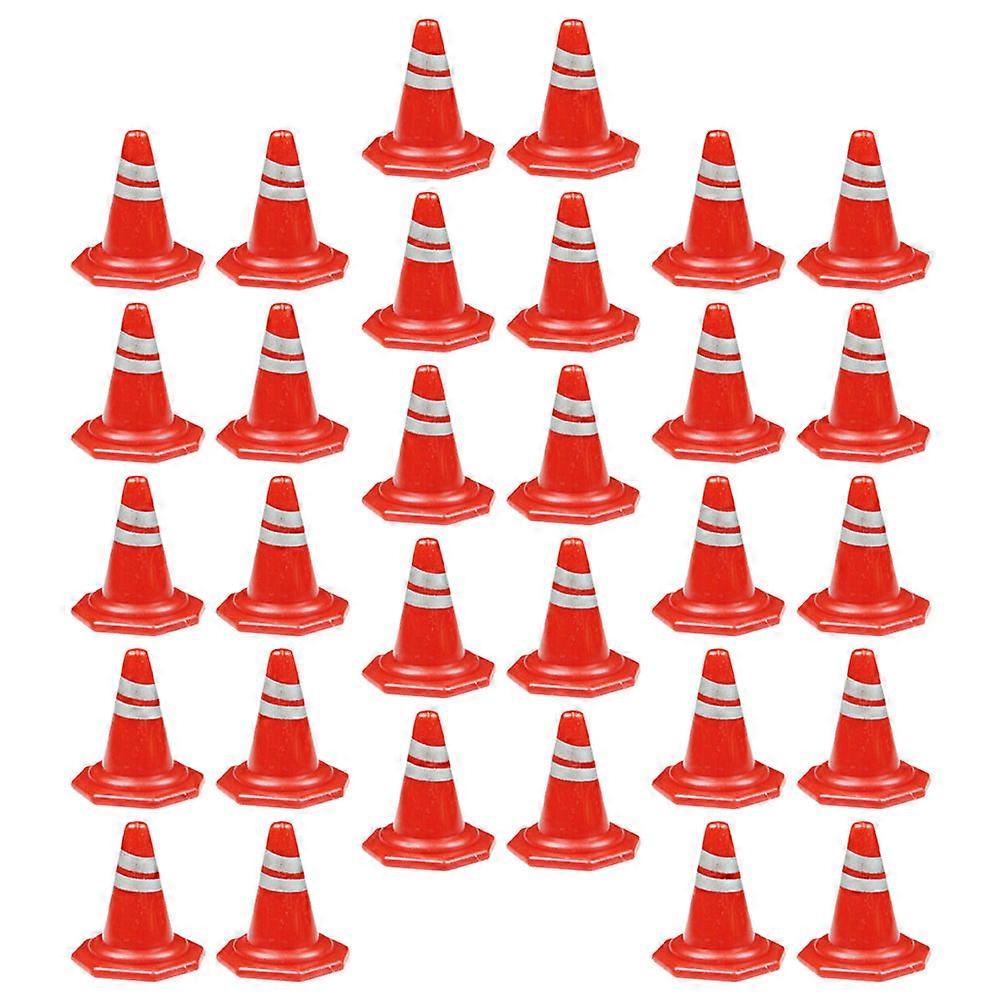 50pcs Mini Traffic Cones Educational Road Signs for Imaginative Play, Table Ornaments, and Role Playing Scenarios