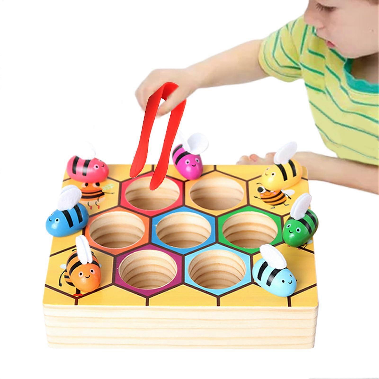 Color Matching Toy Bee Catch Color Sorting Game for Children 3