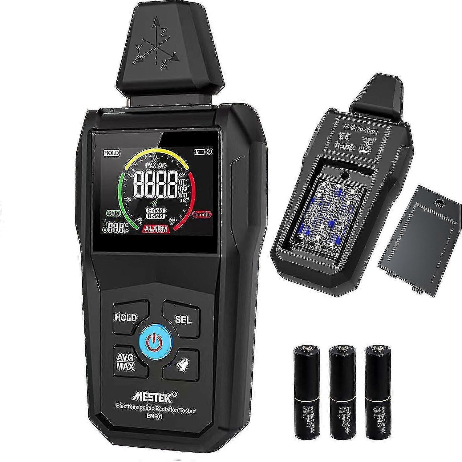 Emf Meter, Radiation Detector Lcd Color Screen, Hand-held Digital Electromagnetic Field Emf Detector, Electronic Radiation For Hom SZRH A-V