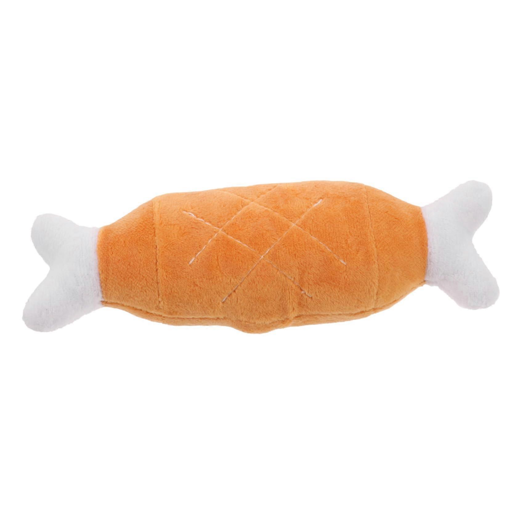 Interactive Chew Toy For Dogs And Cats Squeaky Plush Chicken Leg Shape Dental Care Behavior Improvement For Small Dogs