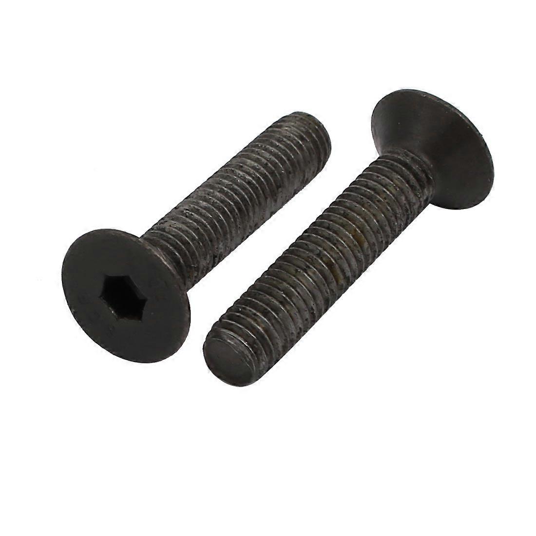 sourcingmap® 2pcs M5x25mm Flat Countersunk Head Hex Socket Left Hand Thread Bolt DIN7991