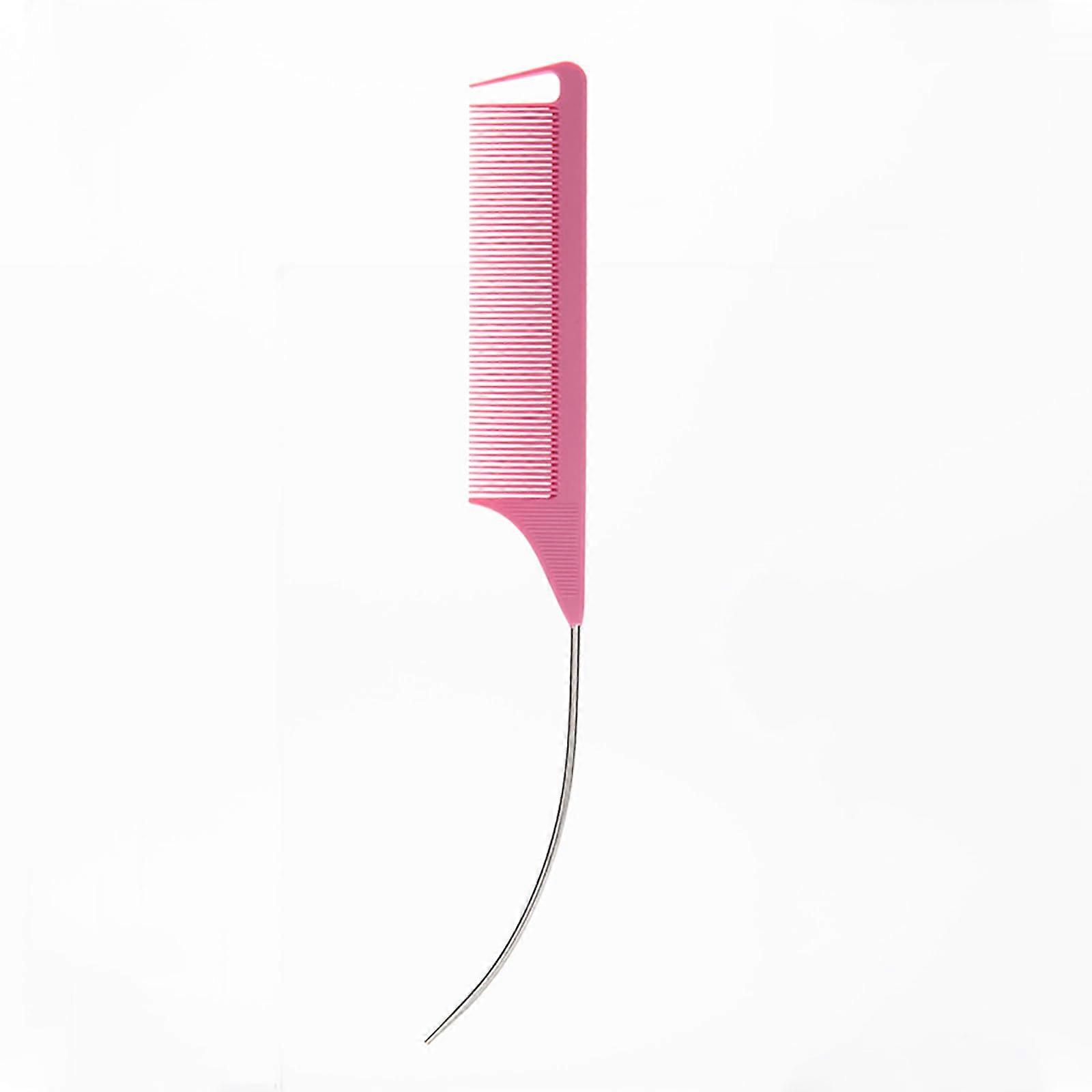 Professional Carbon Fiber Pin Tail Combs For Salon Styling With Metal Pin Parting Hair Tool