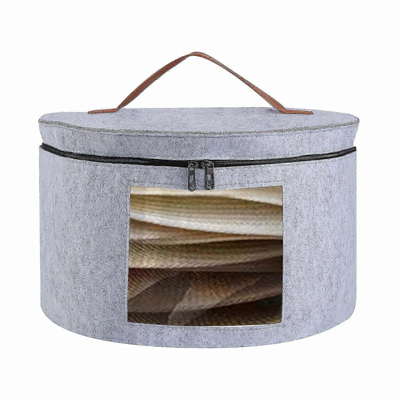 Jumbo Hat Storage Box with Clear Window & Comfortable Handles - Versatile Closet Organizer for Hats, Clothes, Toys - Durable, Space-Saving Solution fo