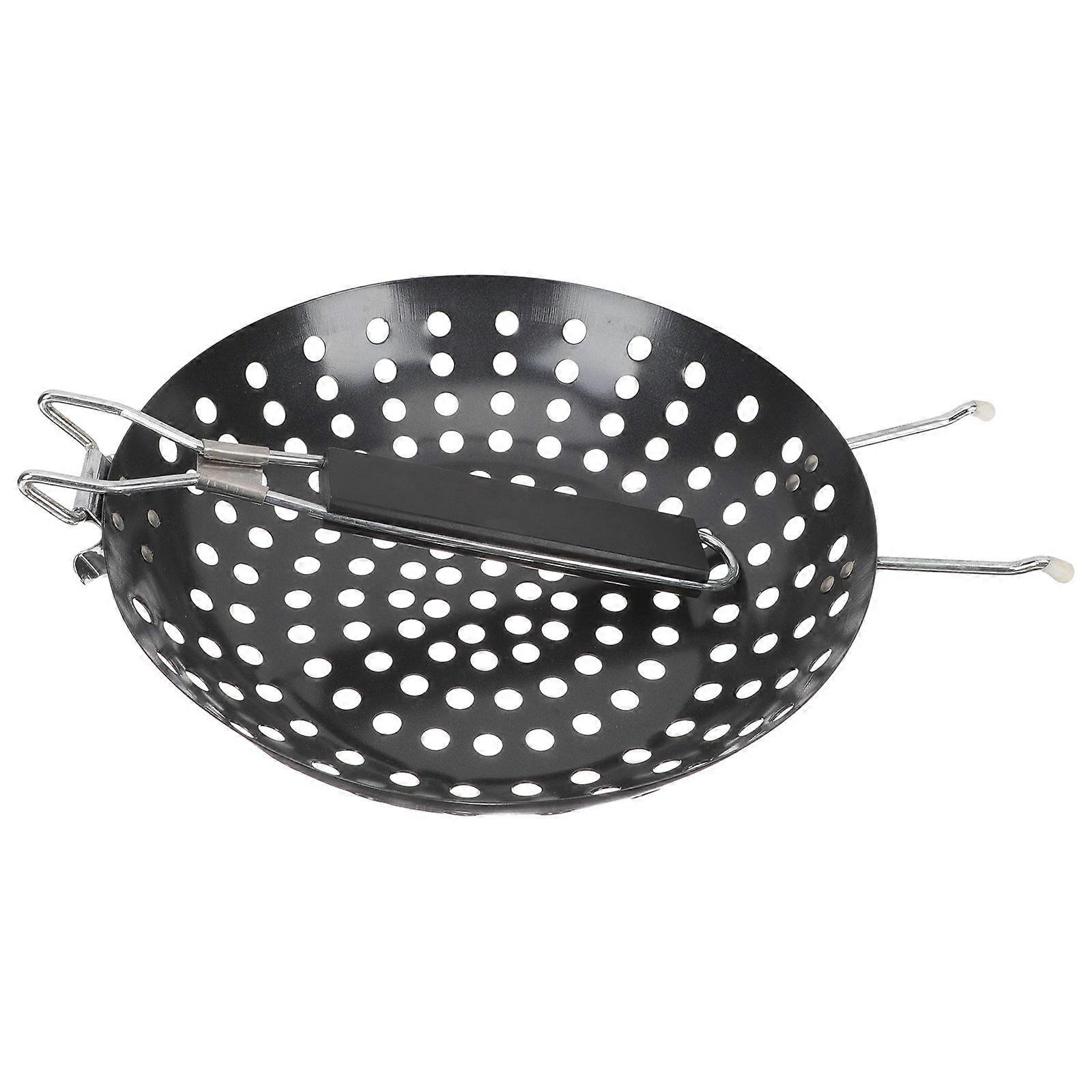 Grill Tray for Picnic Cooking Outdoor Grill Pan with Folding Handle 1Pack
