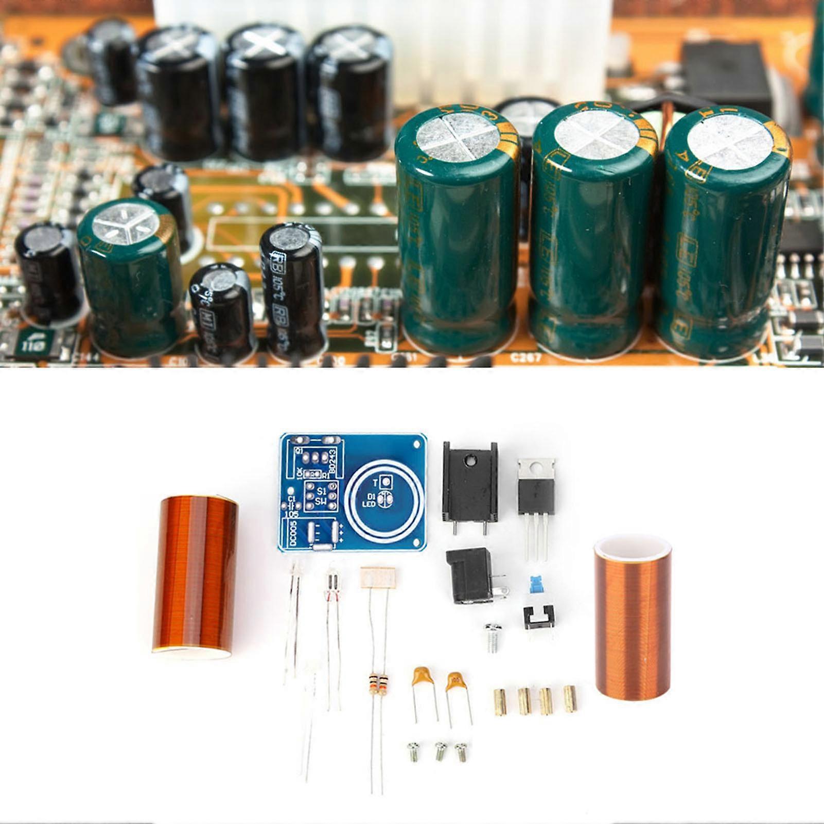 Mini Tesla Coil LED Spark Module Kit DC 12V PCB 4x3.1cm DIY