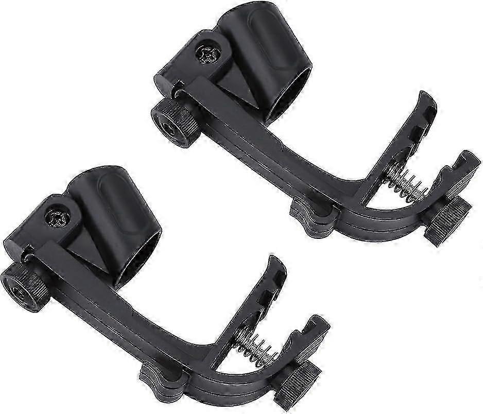 2 Pack Adjustable Plastic Drum Microphone Clips for Secure Mounting on Stands and Percussion Instruments