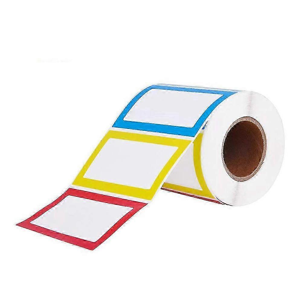 Bunte Grenze Plain Name Tag Aufkleber - 1 Volumen