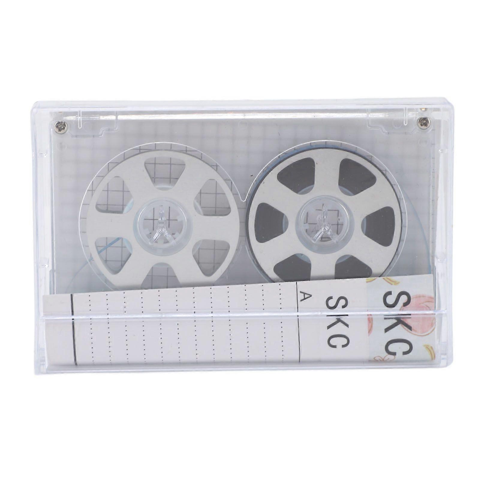 Reel to Reel Blank Cassette Tape 46 Minutes Normal Bias Low Noise High Output Transparent Sound Recording Cassette Tape Silver
