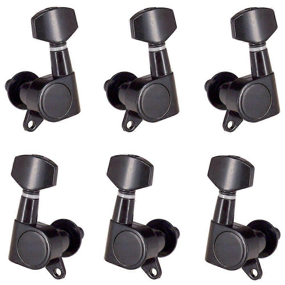 Guitar Tuning Pegs Tuner Machine Heads 3R3L Tuning Peg for Acoustic Electric Guitar,Black