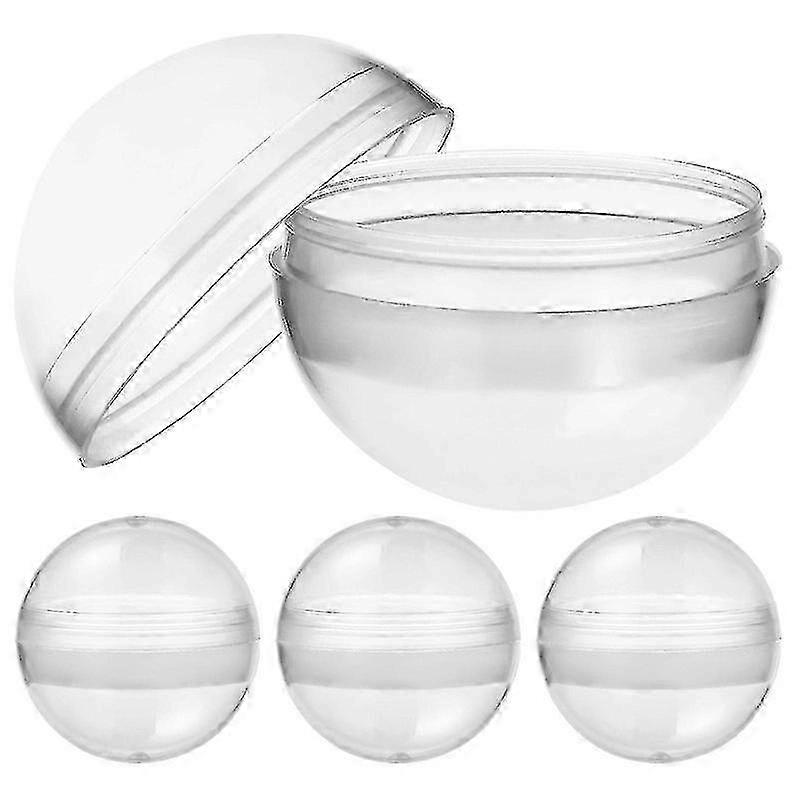 100pcs Plastic Transparent Balls Multi-purpose Twisted Round Balls ...
