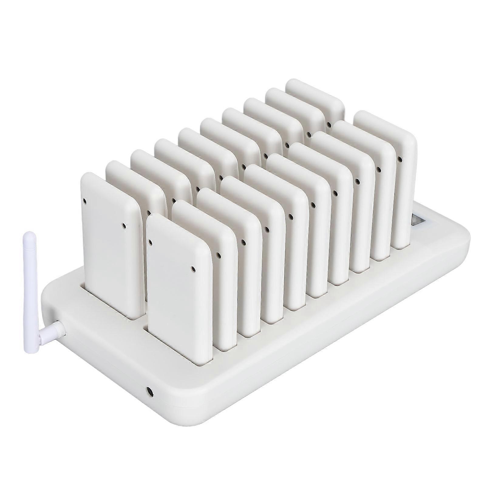 Untersetzer Paging-System 20 Pager Wireless Long Range Weiß US-Stecker