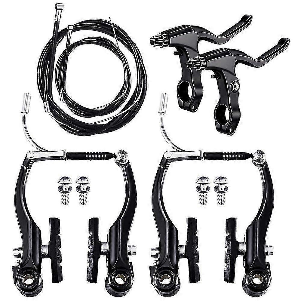 Complete Bicycle Mountain Bike Set,V Brake + Outer Cables + Lever + Front&Rear Brake Cable Bike Bra