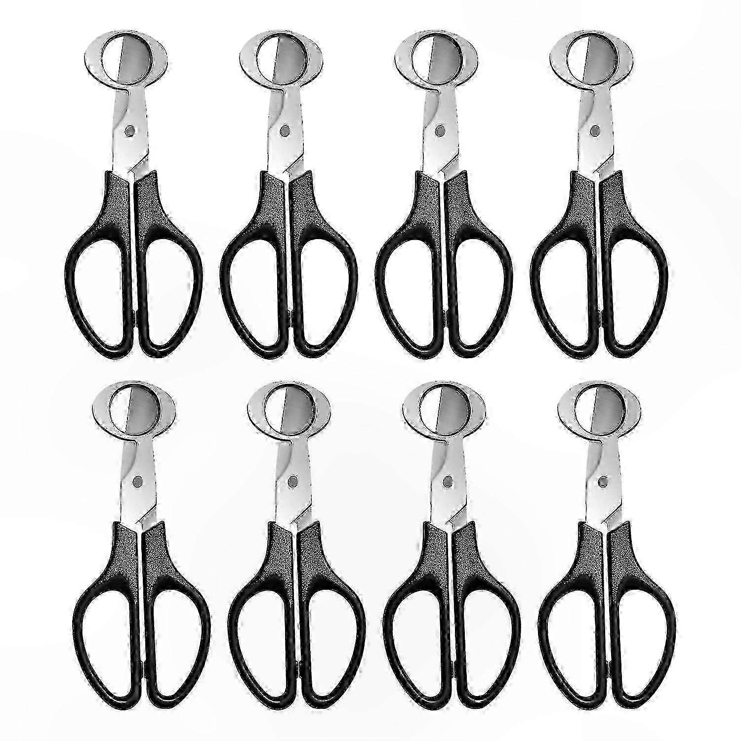 8-Piece Stainless Steel Quail Egg Shell Cutter and Separator Tool Set for Egg Preparation