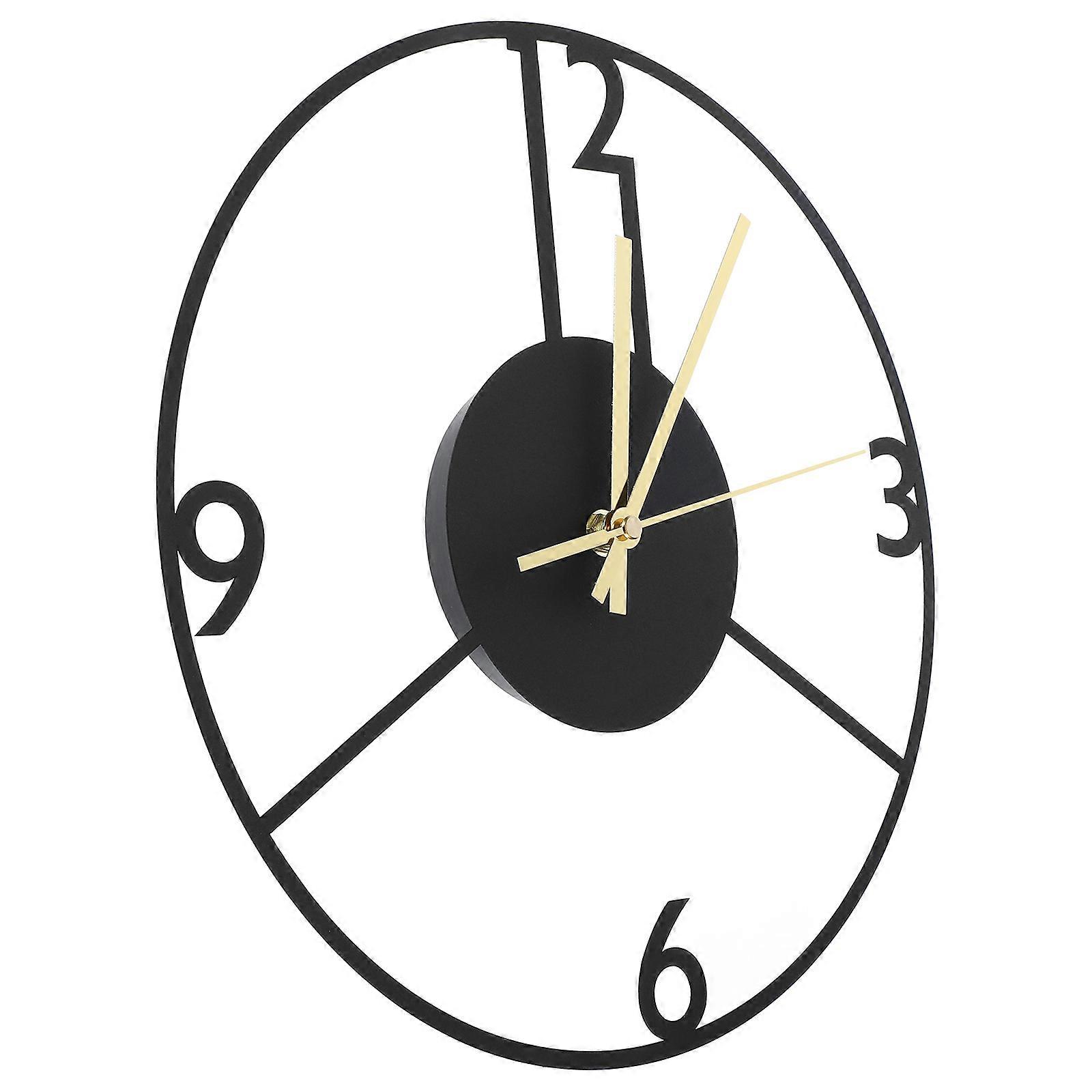 Vintage Rustic Wall Clock Living Room Decor Round Shape Iron Material Silent Function 1Pack