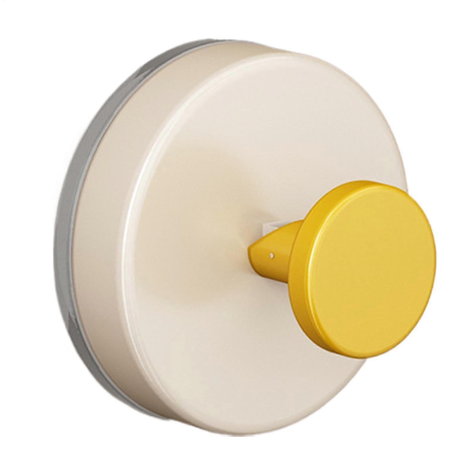 Suction Cup Hooks For Shower Wall, NoDrill Removable, Waterproof Rustproof Robe And Loofah Hangers, Yellow