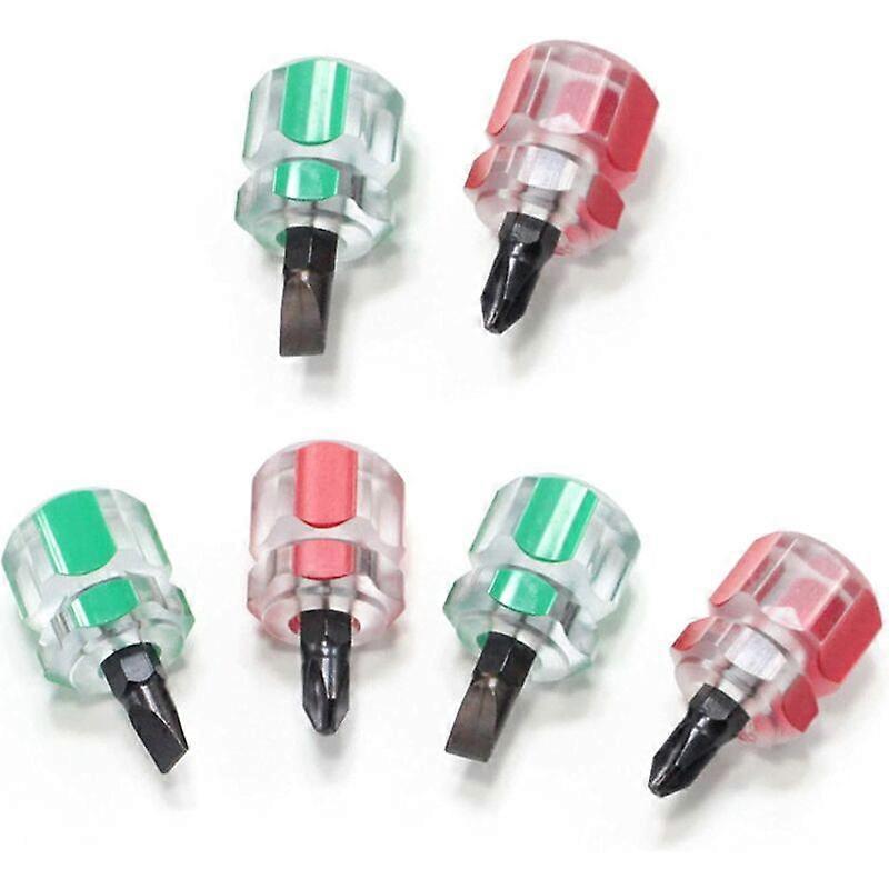 6 Pcs Small Screwdriver Set, Multi-Function Phillips Screwdriver and Flathead Screwdriver, Carpenter Tools, Screwdriver for Maintenance and Installat
