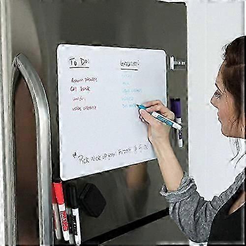 17"x12" Stain-Resistant Magnetic Whiteboard for Kitchen Organization with Planner Functionality in Flat Packaging