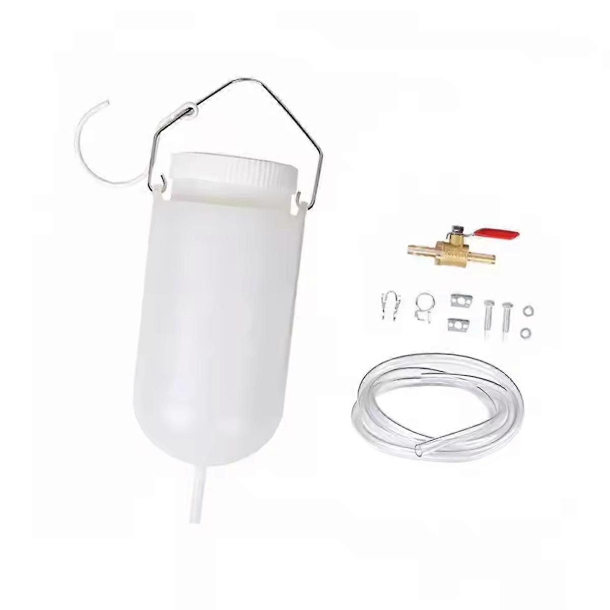 1L Auxiliary Tank Kit with Hose Maintenance with Scale Gas Tank Repair Tool for Motorcycle Car Garage