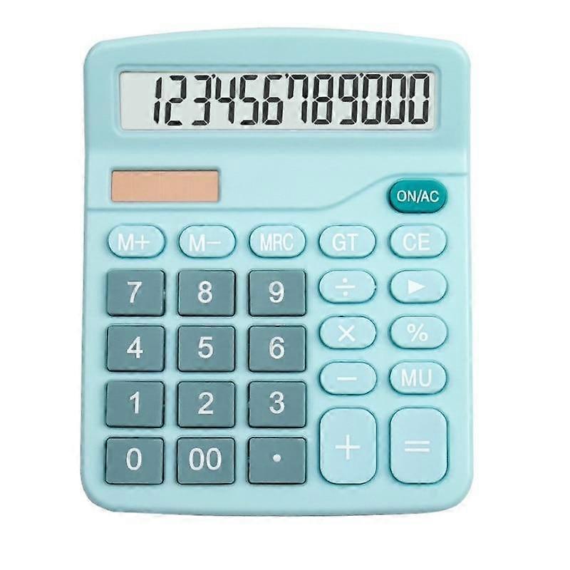 12 Digit Solar Calculator Large Buttons Financial Business Accounting Tool For School Student(blue)