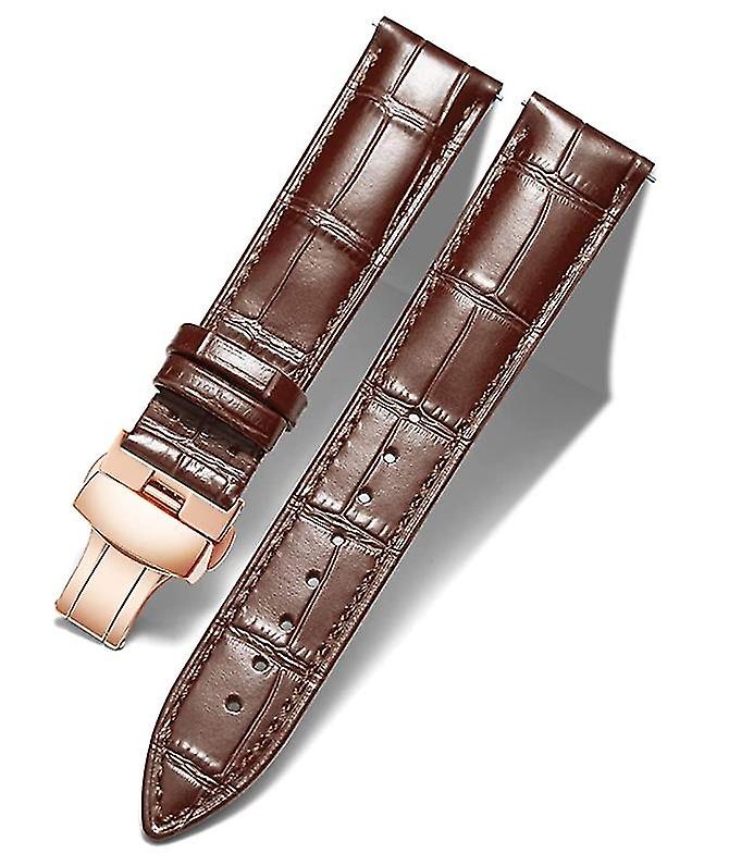 Pxcl bőr óraszíjak Csere aligátor szíj férfi nők számára ezüst pillangó bevetési csattal