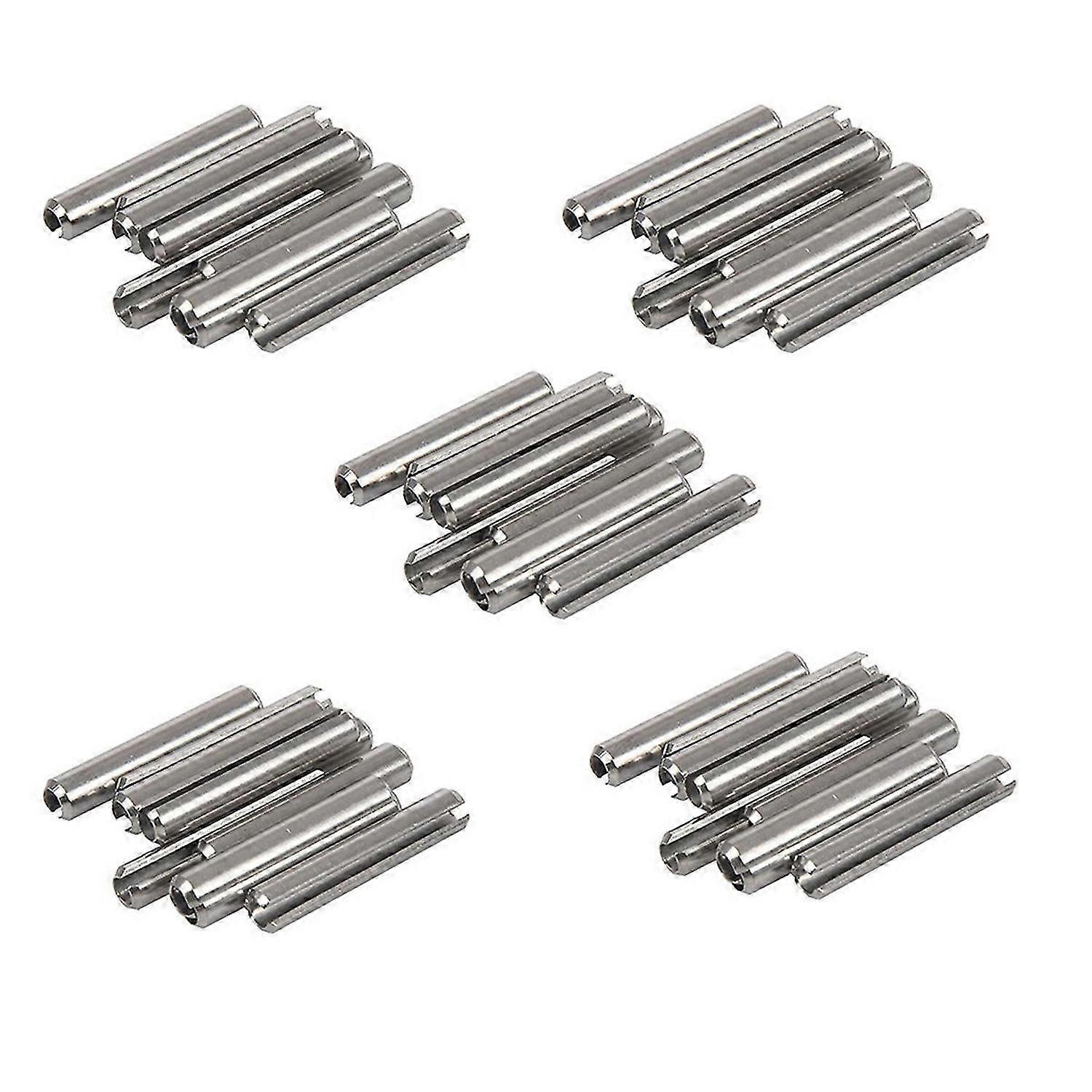 10Pcs M5x30mm 304 Stainless Steel Split Spring Roll Dowel Pins