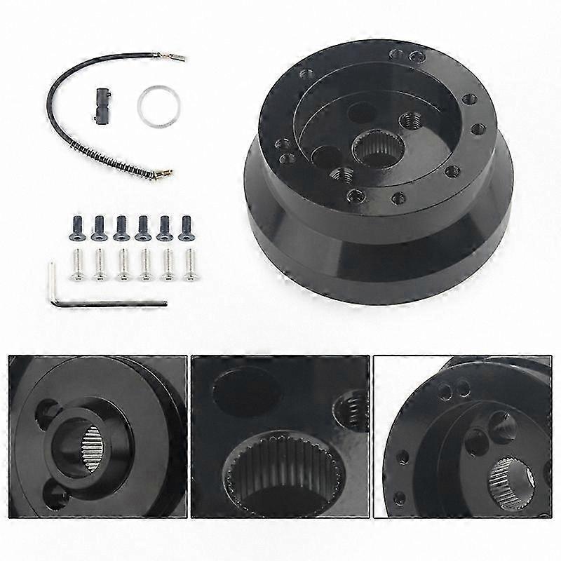 Adapter for 5 & 6 Hole Steering Wheels, Type B Design with Polished Finish