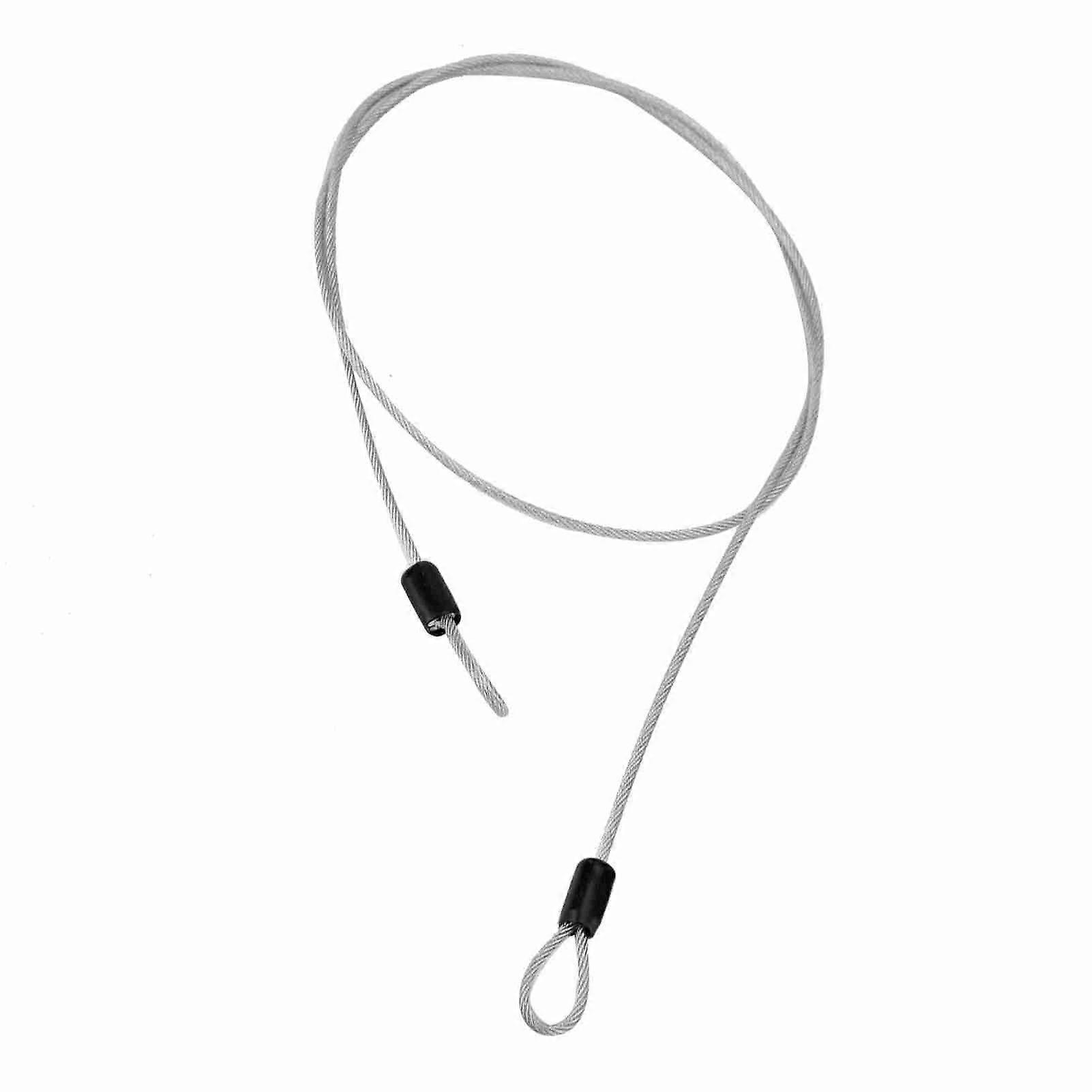 Cycling Sports Internal Steel Wire and External Plastic Security Loop Cable Bicycle Scooter Lock (Silver)