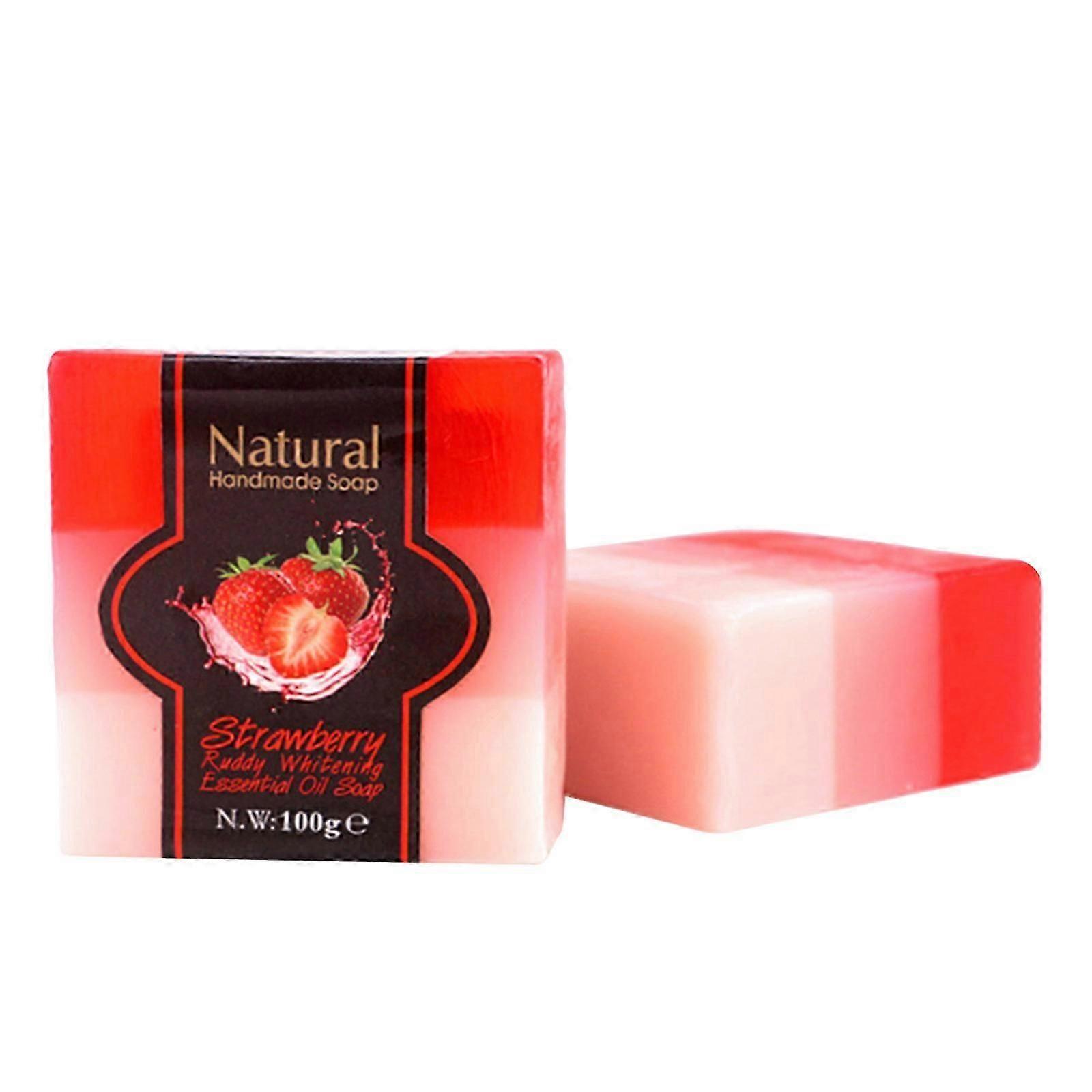 Strawberry Oil Hand Made Soap Moisturizing Make-up Remover Cleansing Soap Bath Soap Hypoallergenic