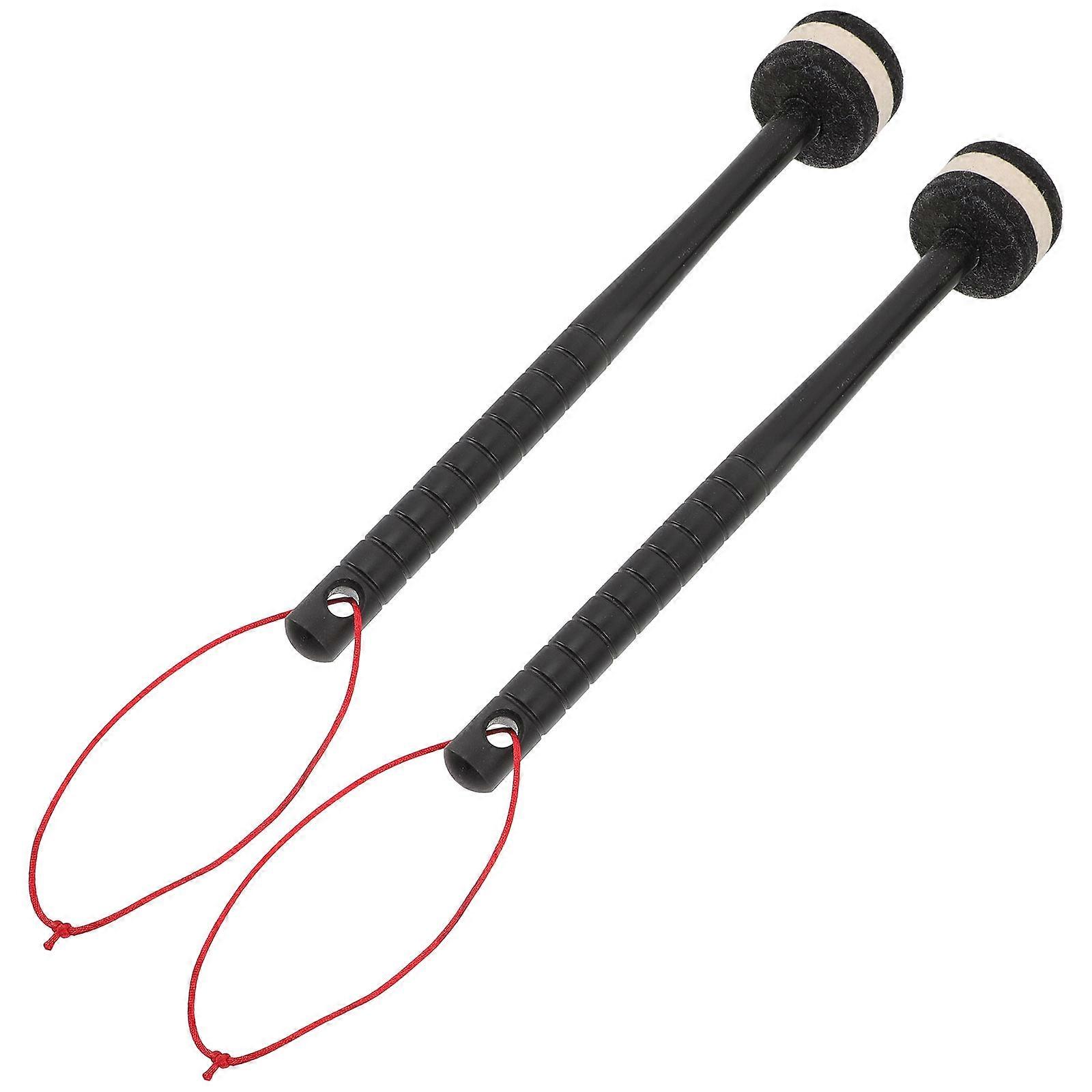 Bass Drum Mallet Performance Drum Stick for Percussion 2Pairs Black