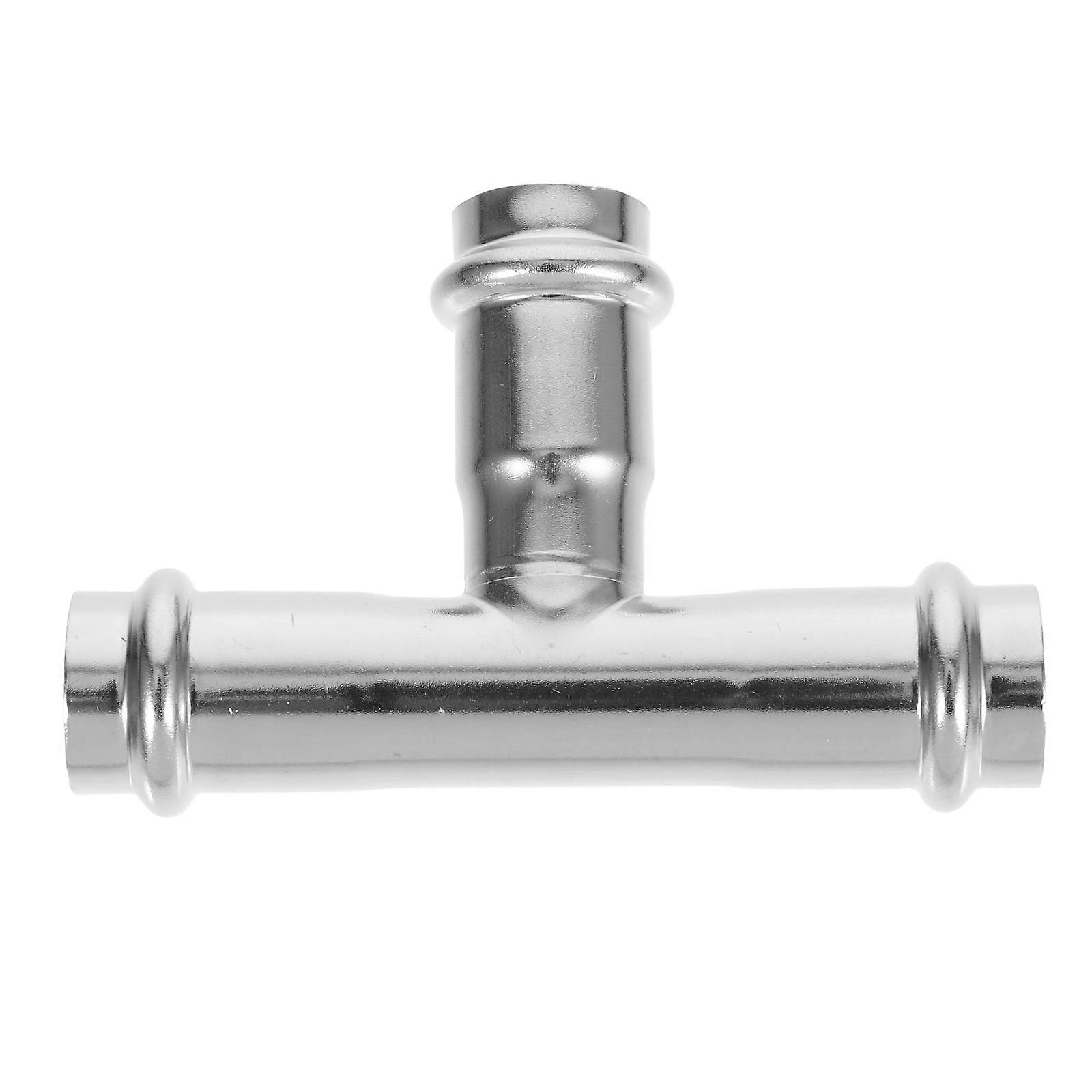5Pcs Silver Hose Connector 3-Way Adapter for Pipe Stainless Steel Fittings