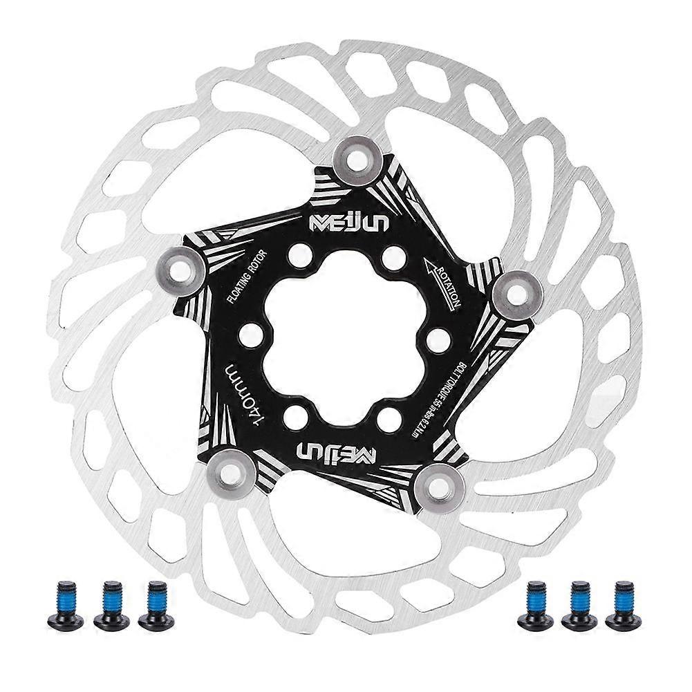Mountain Bike Bicycle Brake Disc Floating Cooling Rotors 5 Stud 140mm Cycling AccessoryBlack