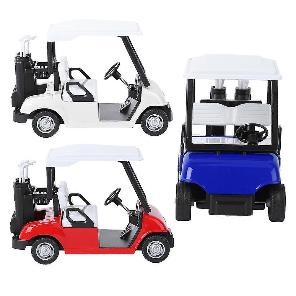 Children's Golfing Cart Model for Interactive Play 3Pcs Alloy Toy