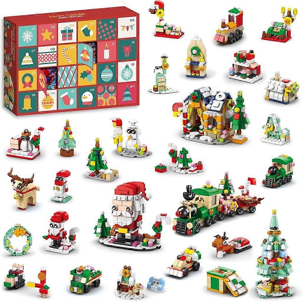 24-Day Christmas Advent Calendar, Building Block Set, Countdown Holiday Gift_1
