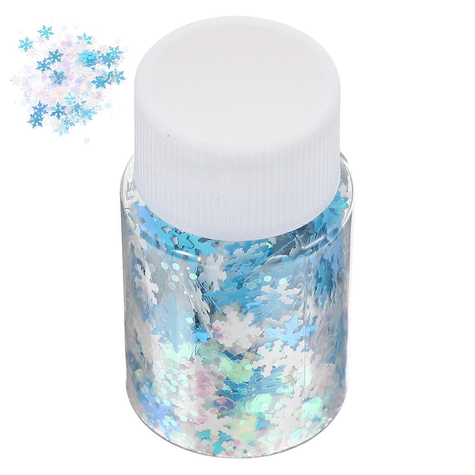 DIY Snowflake Sequins for Phone Case Decor Resin Craft 5Pcs 4 Bottles