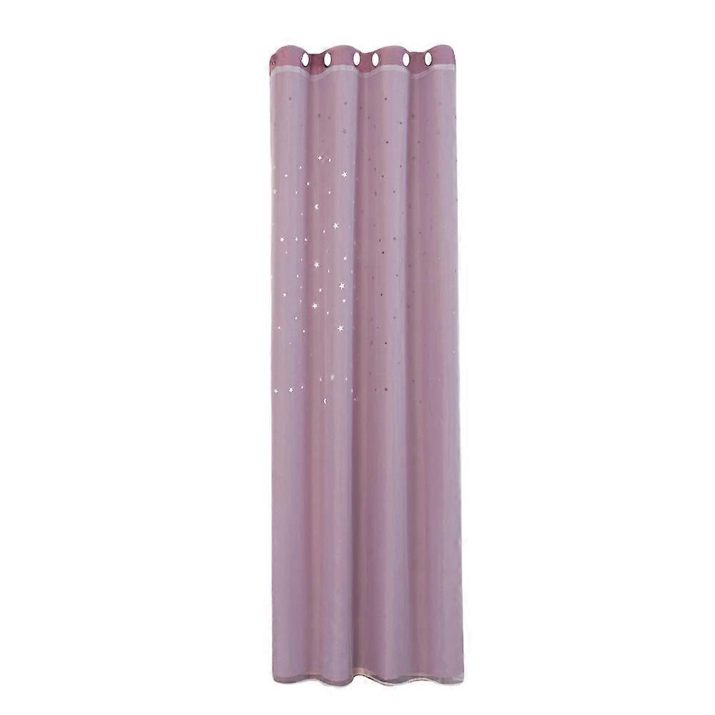 Hollow-Out Curtain Double-Layer Curtain for Shading 1Pcs Purple Style
