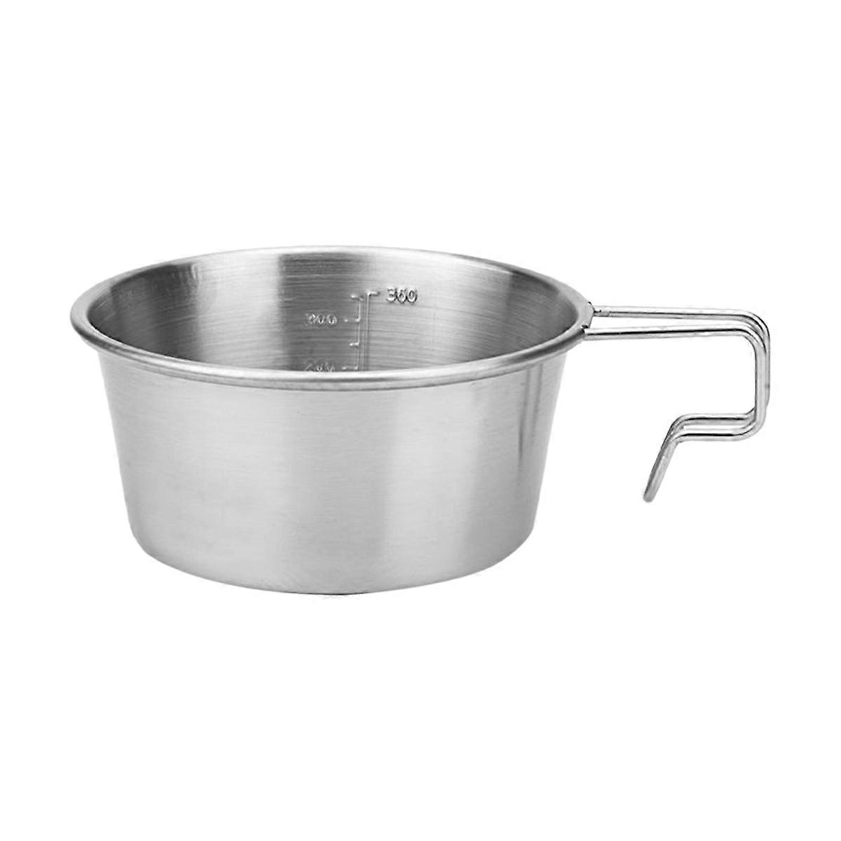 picnic Bowl Non-Stick Camping Cup With Handle silver 360ml