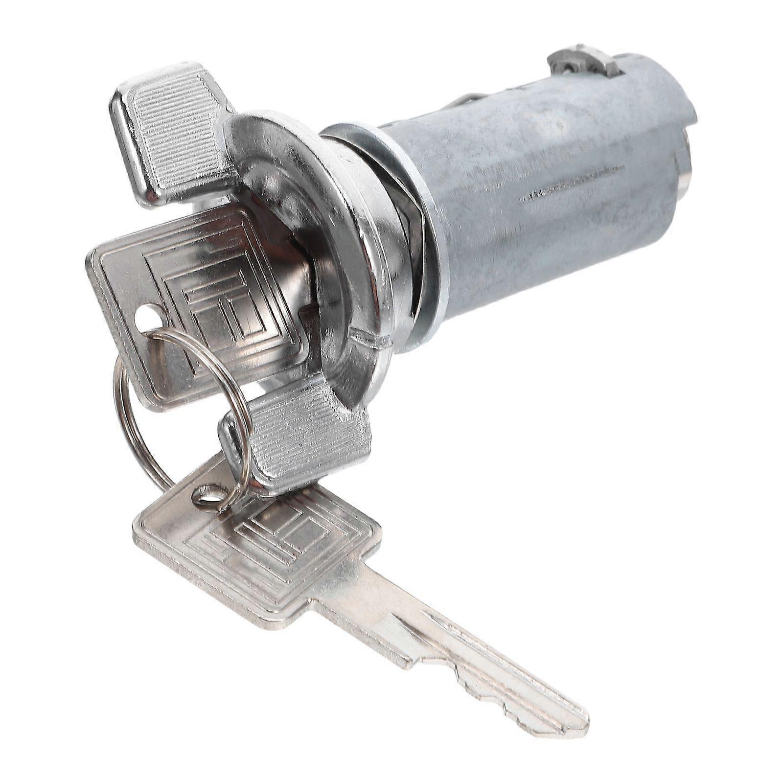 Ignition Lock Cylinder Switch with Keys Metal Starter Lock Replacement for Car Vehicles Enhanced Performance and Easy Installation Silver