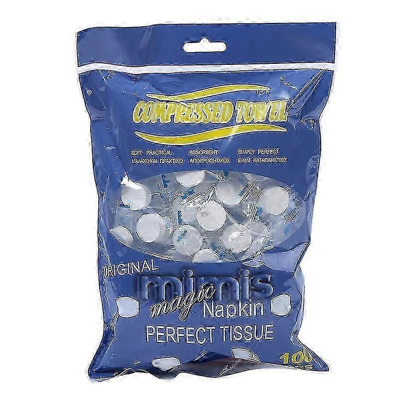 100pcs Disposable Compressed Towels Tablet Capsules Washcloth Travel Camping