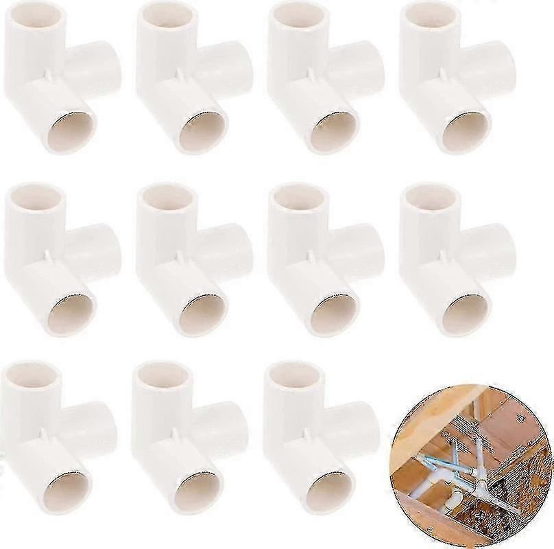 3 Way Inner Diameter 20mm Pvc Fittings 3-way Elbow Pvc Fitting Connectors Water Pipe Joints For Irrigation Watering Pipe(11 Pcs, White) 2025