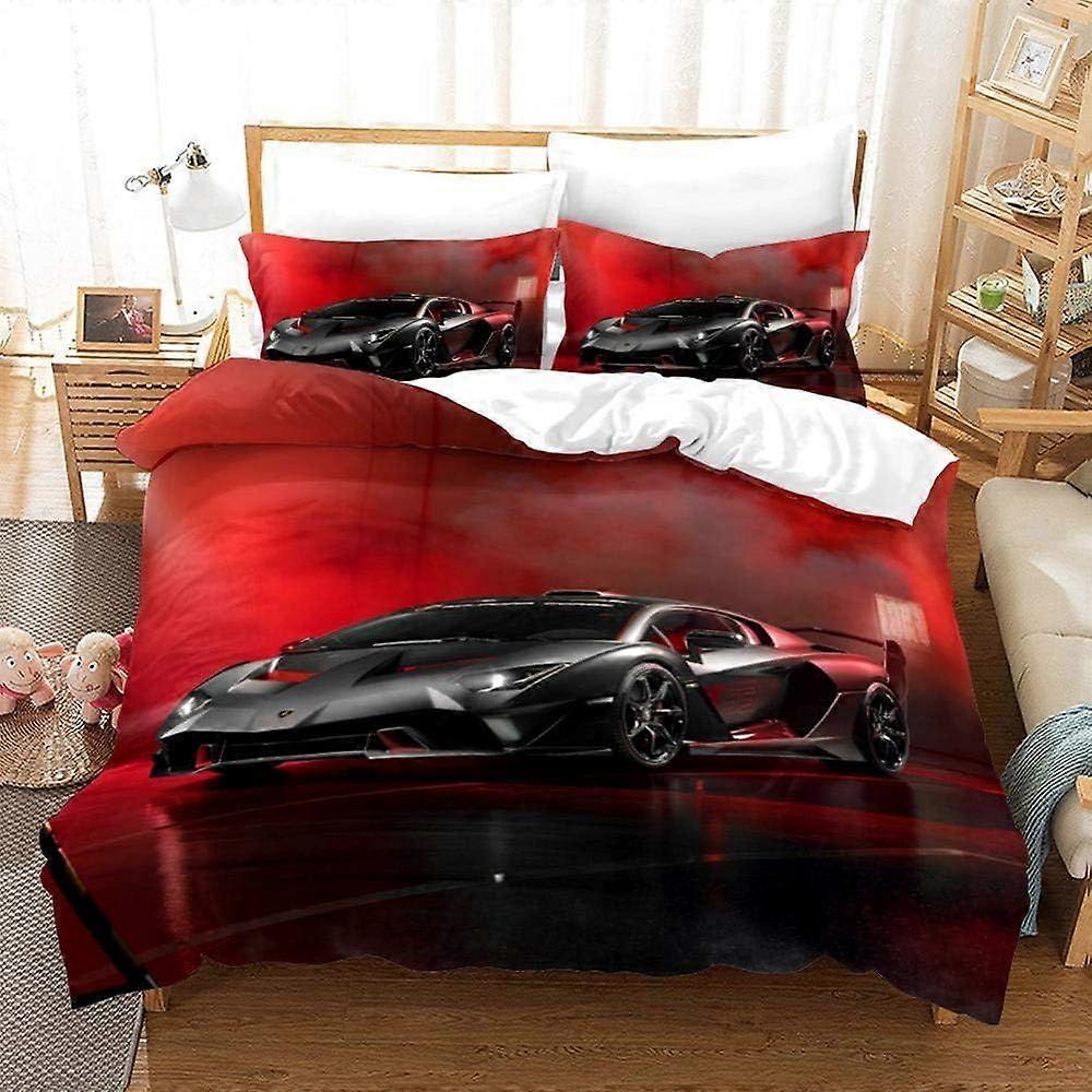 s238 Duvet Cover Set Super King Print Pattern Printed Comforter Bed Sets Soft 3 Pieces Full Size With 2 Pillow Shams Zipper Soft Lightweight Microfibe
