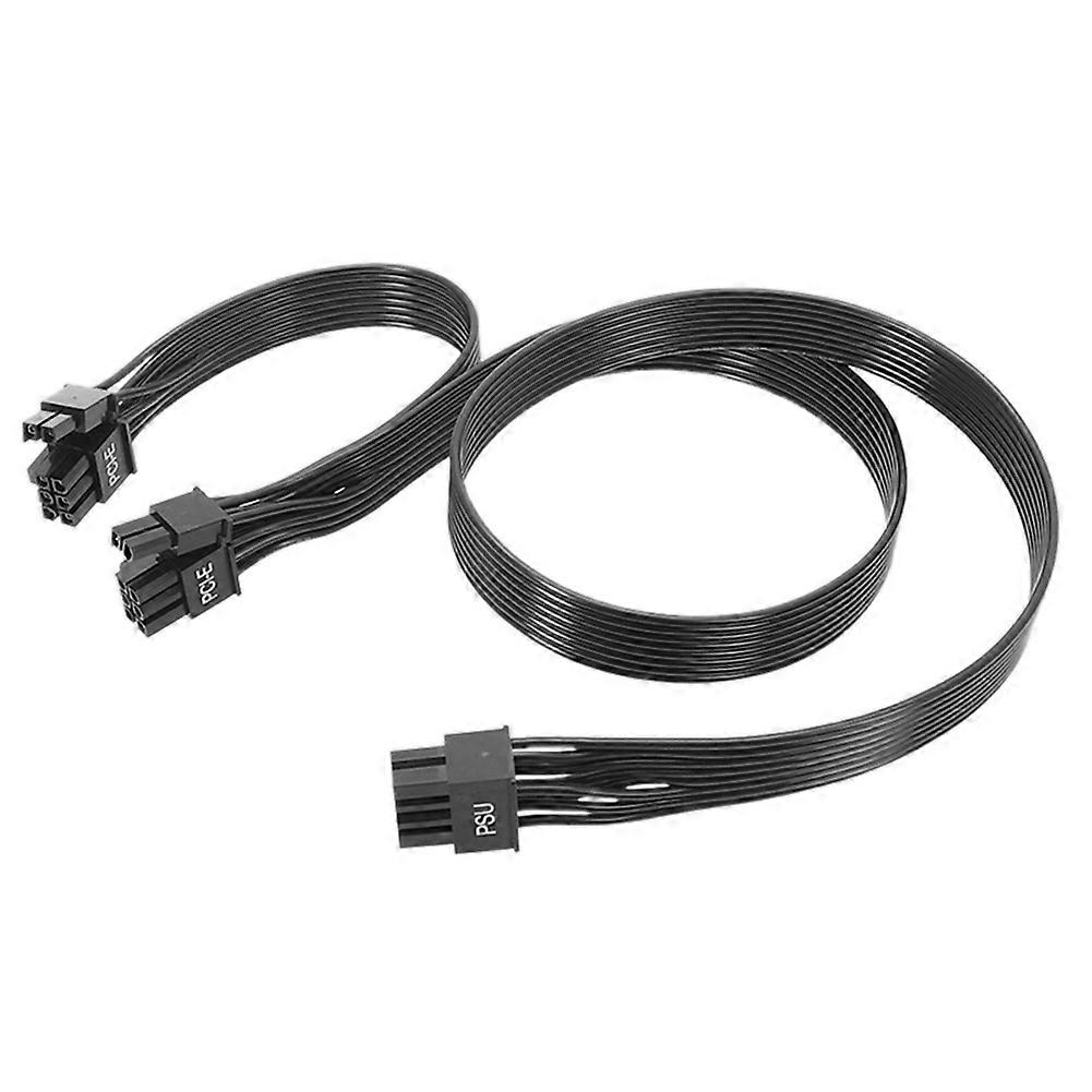 PSU 8 Pin to Dual 6+2 Pin PCI-E Power Cable for Corsair, Male to Male GPU Cable for Thermaltake Modular Power Supply