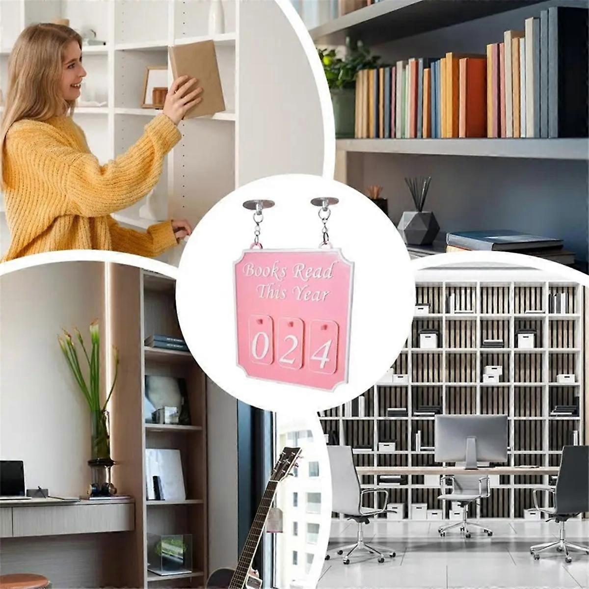 Book Decor for Shelf Bookshelf Counter Bookish Reader Track Yearly Reading for Classroom Librarian W