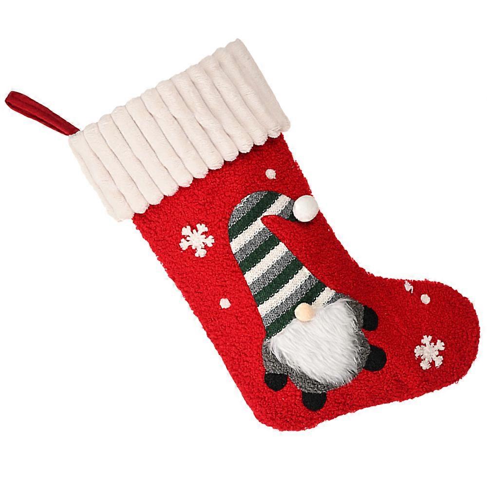 Christmas Gift Stocking Cloth Multi Color with Craftsmanship Decor