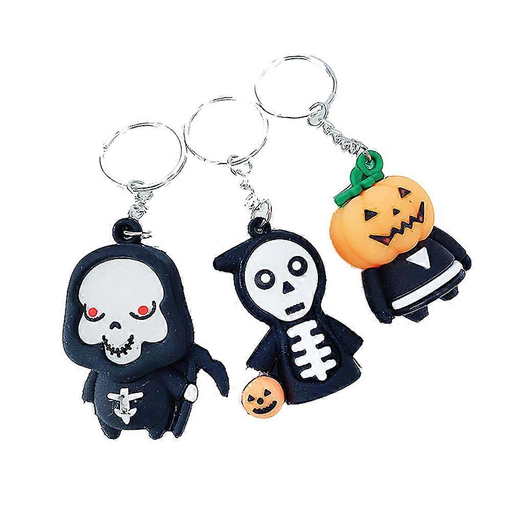Decor Keyring Pumpkin Halloween for Decoration 9Pcs Hanging Keychains
