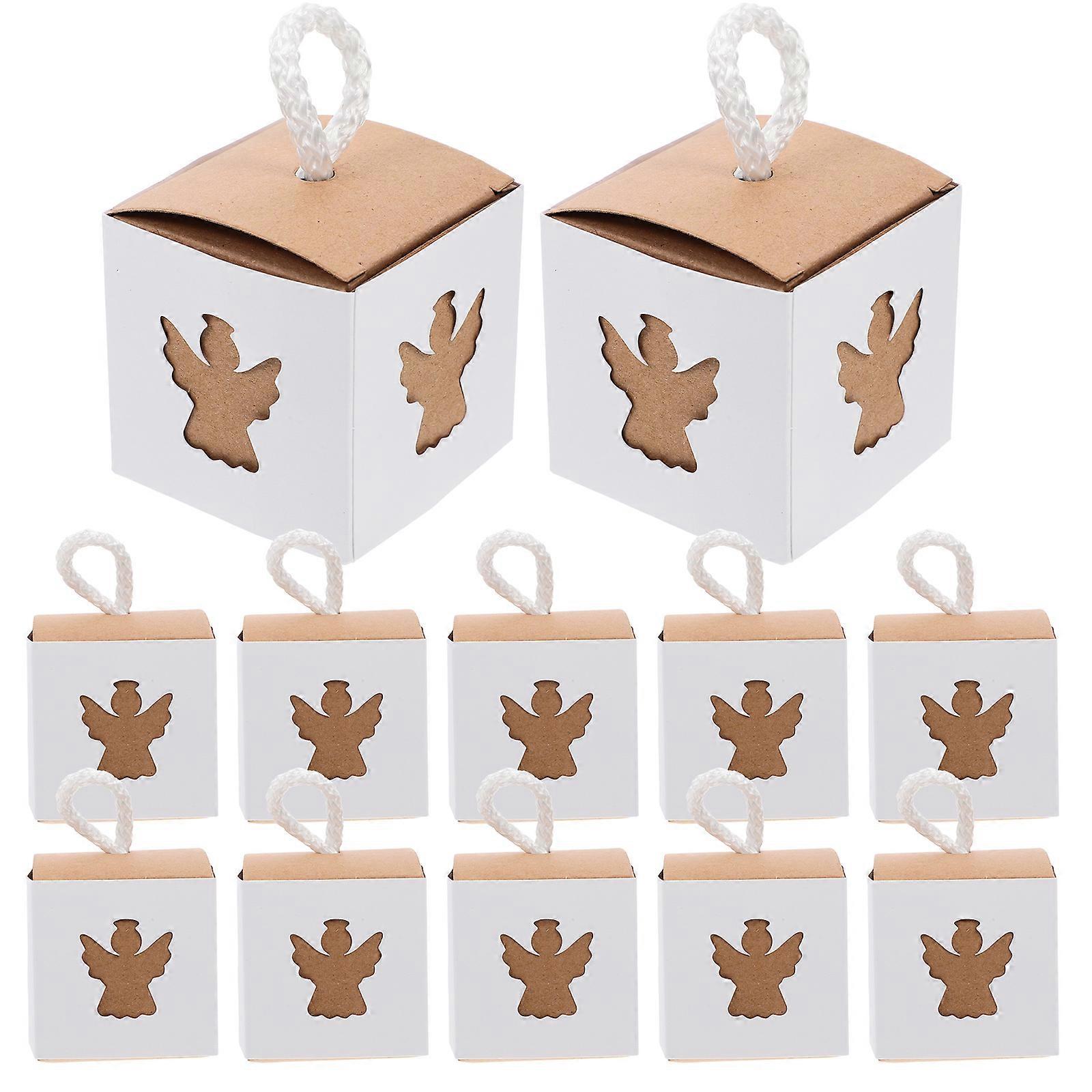 Packaging Box for Storage Use 50Pcs White Paper Candy Gift Box