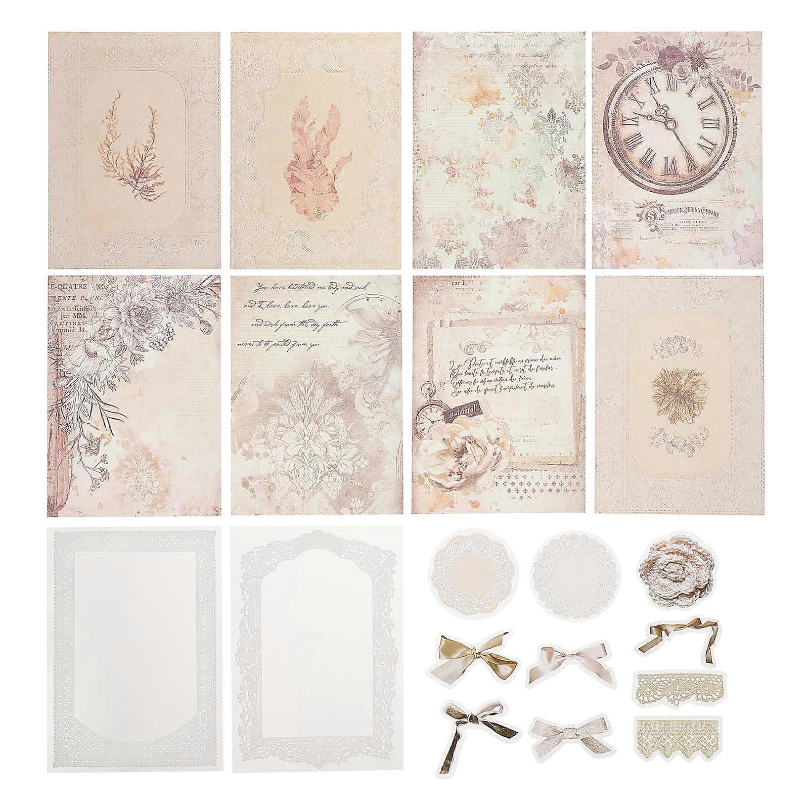 DIY Material Stickers Set for Crafting and Scrapbook 1Set of Papers
