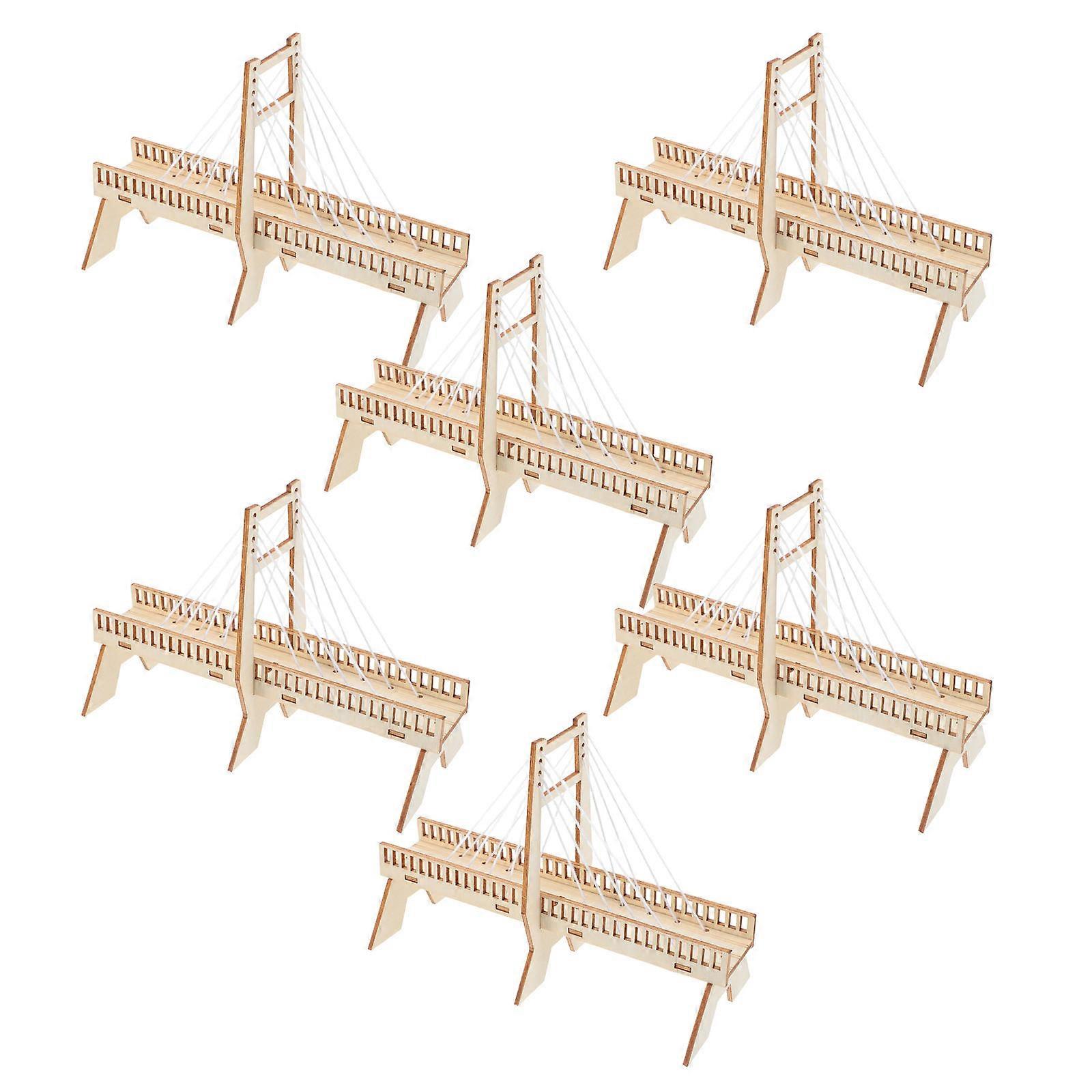 Cable-Stayed Bridge Stem Kit Wooden Model for Kids Science Project 18Sets