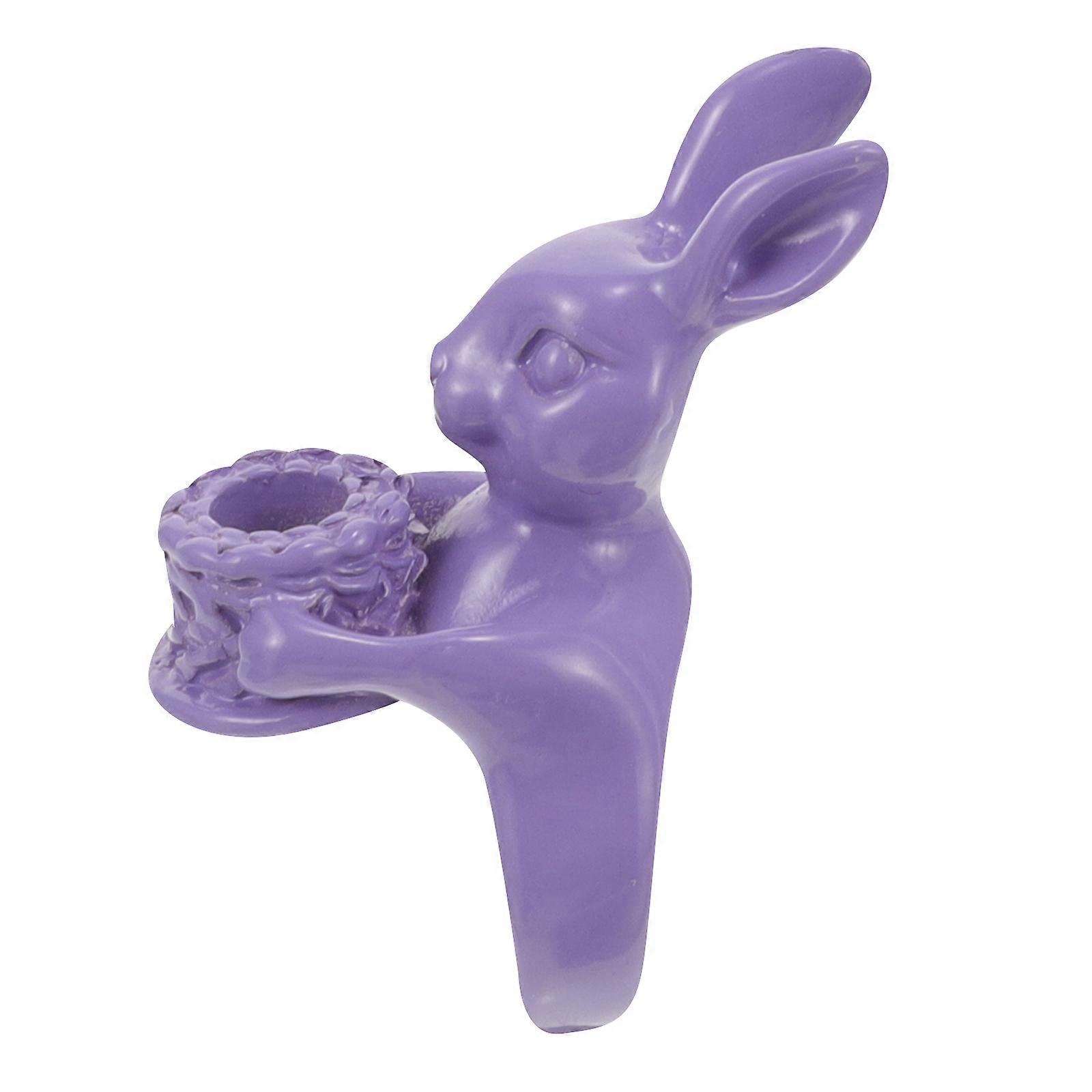 Rabbit Tealight Holder Design Rings For Easter And Special Occasions Violet Color 1Set