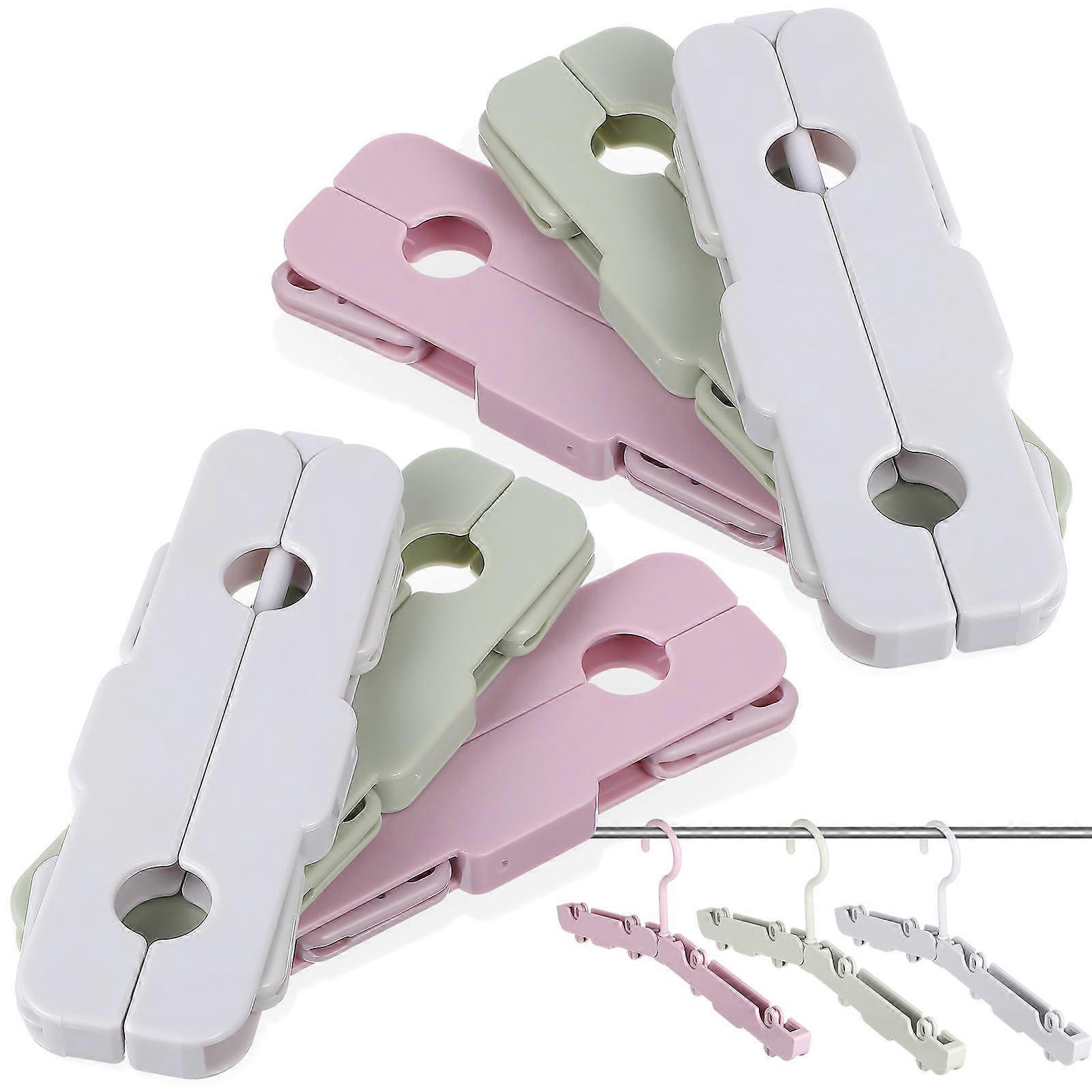 Portable Travel Hanger 6 Pcs Folding Clothes Hangers Ideal For Hotel Use Dormitory 15.5x5.0cm Folded Clothes Drying